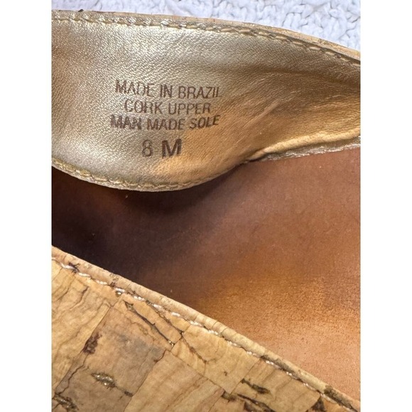 Lilly Pulitzer McKim Thong Sandals Women Size 8 Natural Cork Gold Ring Flat - Picture 7 of 7